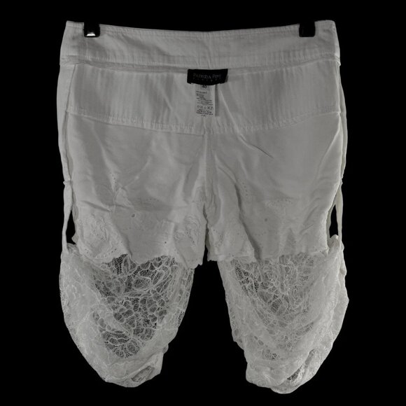 NWOT Patrizia Pepe Firenze Italy Fancy White Lace Shorts Size 40 - Picture 4 of 9